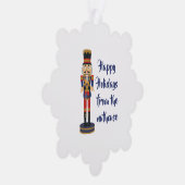 prettige feestdagen van de nuchtere, grappige Nutk Ornament Kaart (Rechts)