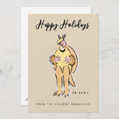 Prettige feestdagen Van de Vakantie Armadillo Feestdagenkaart (Voorkant / Achterkant)