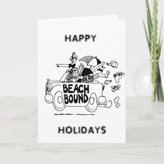 PRETTIGE FEESTDAGEN VAN DE VS "BEACH BOUND BUMS" KAART (Voorkant)