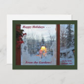 prettige feestdagen van de wintervakantie briefkaart (Voorkant / Achterkant)