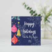 prettige feestdagen van een buurman met sociale af (Staand voorkant)