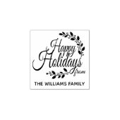 PRETTIGE FEESTDAGEN Van familienaam Typografie Vak Rubberstempel (Afrduk)