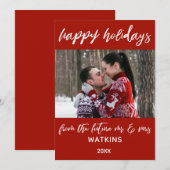 prettige feestdagen van Future Mr & Mrs Color Foto Feestdagenkaart (Voorkant / Achterkant)