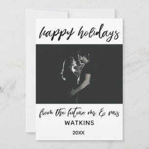 prettige feestdagen van Future Mr & Mrs Foto Feestdagenkaart