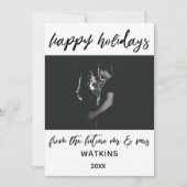 Prettige Feestdagen van Future Mr & Mrs Photo Feestdagenkaart (Voorkant)