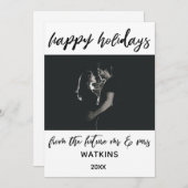 Prettige Feestdagen van Future Mr & Mrs Photo Feestdagenkaart (Voorkant / Achterkant)