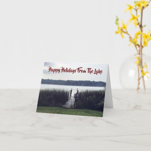 prettige feestdagen ** VAN HET ETIKET** KAART (Gele Bloem)