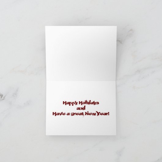 prettige feestdagen ** VAN HET ETIKET** KAART (Binnen)