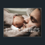 prettige feestdagen van het Kunstdecanuscript van  Briefkaart<br><div class="desc">Een moderne typografie voor dit collectie van fotokaarten. Aanpassen met je favoriete afbeelding.</div>