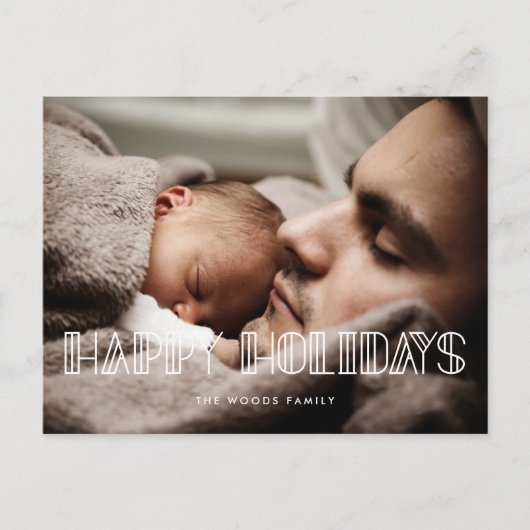 prettige feestdagen van het Kunstdecanuscript van  Briefkaart (Voorkant)