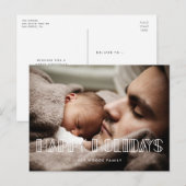 prettige feestdagen van het Kunstdecanuscript van  Briefkaart (Voorkant / Achterkant)