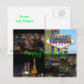 prettige feestdagen van Las Vegas Schilderachtig B (Voorkant / Achterkant)