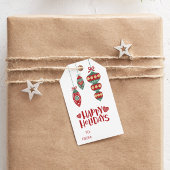 prettige feestdagen VAN/NAAR Ornament CadeauLabel