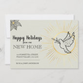 Prettige feestdagen Van Nieuw Huis Duif van de Vre Aankondiging (Voorkant)