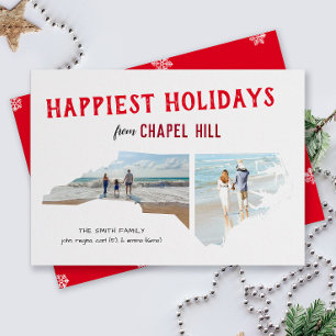 prettige feestdagen van North Carolina Two Foto Feestdagenkaart