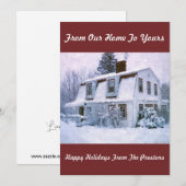 PRETTIGE FEESTDAGEN VAN ONS HUIS NAAR HET JOUWE FEESTDAGENKAART (Voorkant / Achterkant)