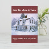 PRETTIGE FEESTDAGEN VAN ONS HUIS NAAR HET JOUWE FEESTDAGENKAART (Staand voorkant)