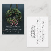 prettige feestdagen van ons nieuwe thuis informatiekaartje (Voorkant / Achterkant)