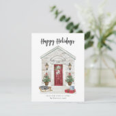 Prettige feestdagen van ons thuis feestdagenkaart (Staand voorkant)