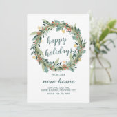 prettige feestdagen van onze New Home Kerstmis Wre Kaart (Staand voorkant)