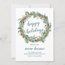 prettige feestdagen van onze New Home Kerstmis Wre Kaart