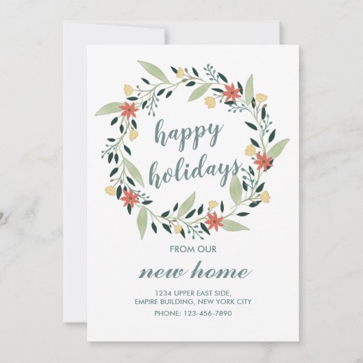 prettige feestdagen van onze New Home Kerstmis Wre Kaart (Voorkant)