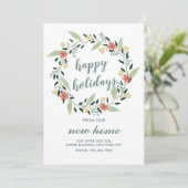 prettige feestdagen van onze New Home Kerstmis Wre Kaart (Staand voorkant)