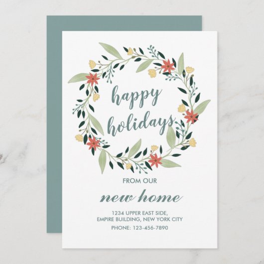 prettige feestdagen van onze New Home Kerstmis Wre Kaart (Voorkant / Achterkant)