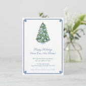 prettige feestdagen van onze nieuwe adreswijziging aankondiging (Staand voorkant)