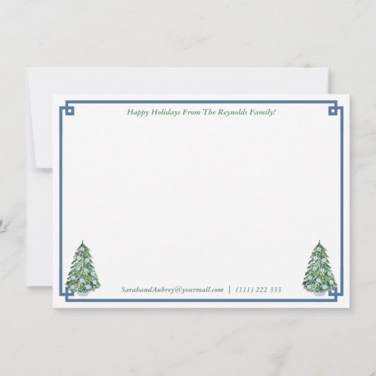 prettige feestdagen van onze nieuwe adreswijziging aankondiging (Achterkant)