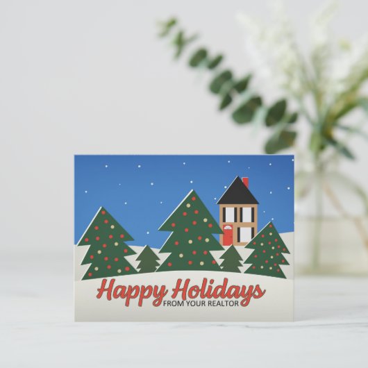 Prettige feestdagen Van Realtor (Staand voorkant)