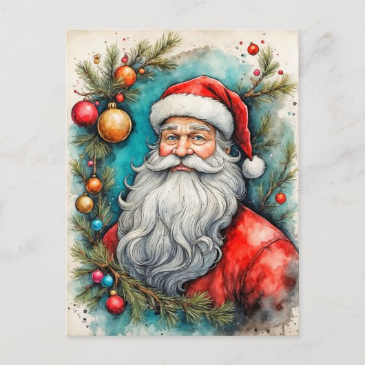 prettige feestdagen van Santa Claus Briefkaart (Voorkant)