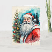 prettige feestdagen van Santa Claus Kaart (Voorkant)