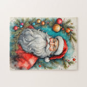 prettige feestdagen van Santa Claus Legpuzzel (Horizontaal)