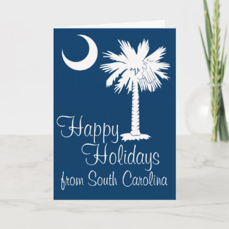 Prettige feestdagen Van SC Blue Palmetto Moon Kaar Kaart