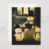 prettige feestdagen van Snowmen (Voorkant / Achterkant)