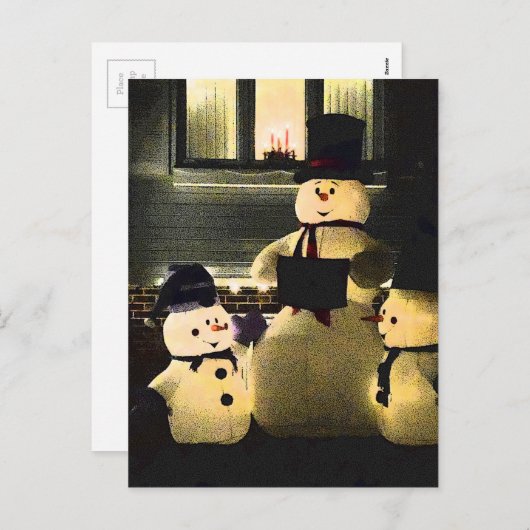 prettige feestdagen van Snowmen (Voorkant / Achterkant)