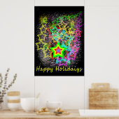 PRETTIGE FEESTDAGEN VAN STERREN POSTER (Keuken)