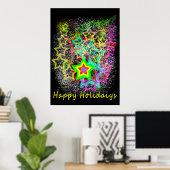 PRETTIGE FEESTDAGEN VAN STERREN POSTER (Thuiskantoor)