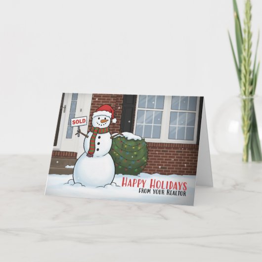 Prettige Feestdagen van Uw Makelaar Grappige Onroe (Voorkant)