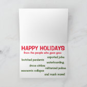 Prettige feestdagen van uw Presidenten Kaart (Binnen)