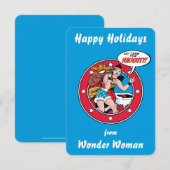 prettige feestdagen van Wonder Woman Kaart (Voorkant / Achterkant)