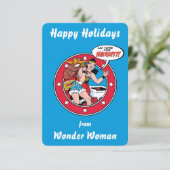 prettige feestdagen van Wonder Woman Kaart (Staand voorkant)