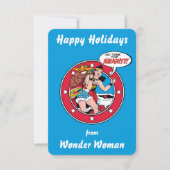 prettige feestdagen van Wonder Woman Kaart (Voorkant)