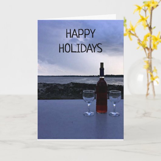 prettige feestdagen ***** VANAF HET MEER**** Kaart (Gele Bloem)