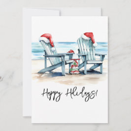 Prettige Feestdagen vanaf het Strand! Feestdagenkaart