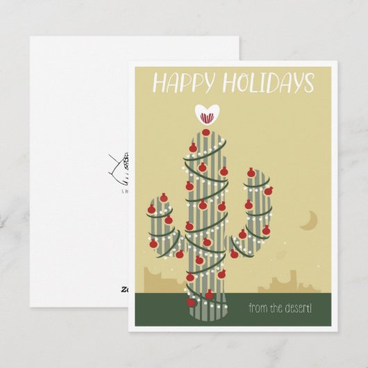 Prettige Feestdagen vanuit de Woestijn! Feestdagenkaart (Voorkant / Achterkant)
