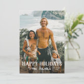 Prettige feestdagen vanuit Hawaï foto kerstkaart Kaart (Staand voorkant)
