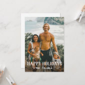 Prettige feestdagen vanuit Hawaï foto kerstkaart Kaart (Voorkant / Achterkant in situ)