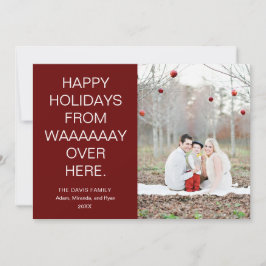 Prettige feestdagen vanuit hier met foto feestdagenkaart